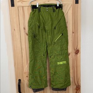 Bonfire Green Men's Snowboard Pants